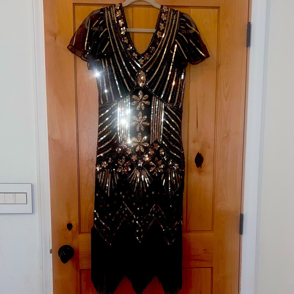 Amazon- Beaded flapper costume dress.